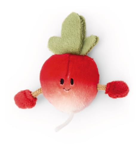 Mini MagNICI Radieschen 7cm - rot - Kuscheltier mit Magnet – Plüschtier haftet auf Metalloberflächen, Magnettafeln und Taschenhänkel als Reisebegleiter – tolle Geschenkidee | 61864 von NICI