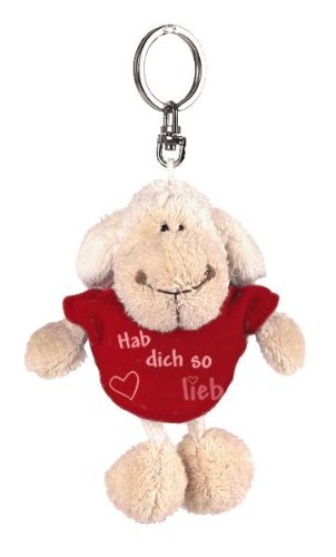 NICI 31559 - Schaf weiß T-Shirt Hab Dich so lieb Bb SA 10 cm, rot von NICI