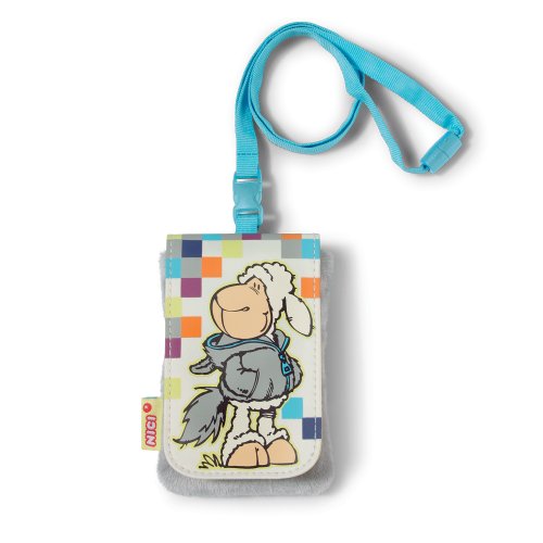 Nici 35125 - Handytasche Jolly Logan Nylon/Plüsch 8 x 12 cm, beige/Grey von NICI