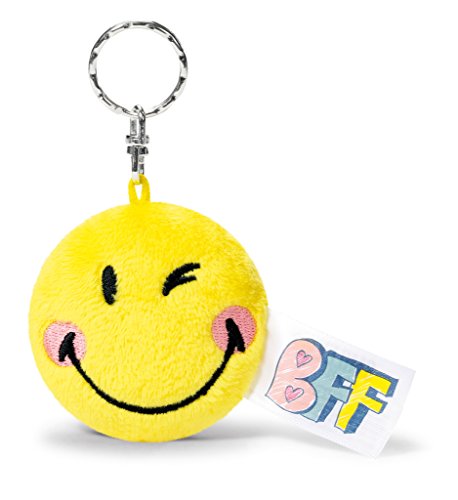 NICI 40731 - Smiley BFF 6 cm gelb Plüsch 2D Schlüsselanhänger; Best Friend von NICI