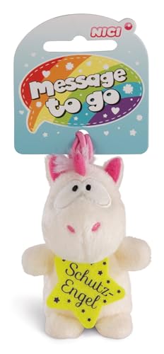 NICI 42725, 8 cm Unicorn Anhänger Einhorn Theodor Schutzengel, weiß/pink von NICI