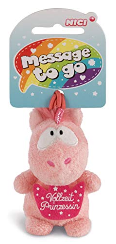 NICI 42733 Anhänger Einhorn Merry Heart Vollzeit Prinzessin, 8 cm, rosa von NICI