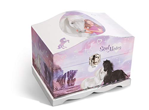 NICI 44905 Schmuckbox Soulmates Mystery Hearts mit LED Lichtern 13x18,5x14cm, bunt/Silber von NICI