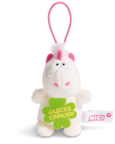 NICI 44985 Anhänger Einhorn Theodor mit Spruch GLÜCKSEINHORN 8cm mit Loop, weiß/pink NICI 44985 Anhänger Einhorn Theodor mit Spruch GLÜCKSEINHORN 8cm mit Loop, weiß/pink von NICI