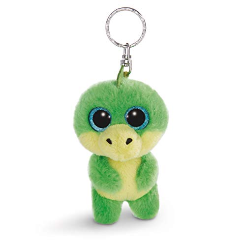 NICI 45543 Glubschis Schlüsselanhänger Drache McDamon 9cm, große Glitzeraugen, Plüschtier mit Schlüsselring, grün/gelb von NICI