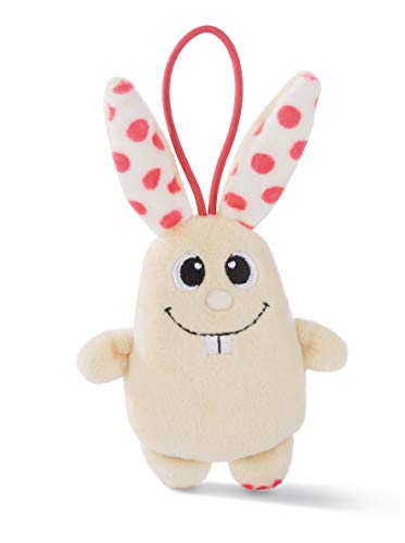 NICI 46106 Moffini Cremchen 8cm mit Loop, Plüsch, beige/rot von NICI