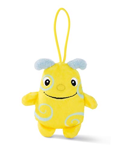 NICI 46107 Moffini Kringel 8cm mit Loop, Plüsch, gelb/blau von NICI