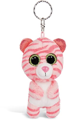 NICI 46311 Glubschis Tiger Fula 9cm Schlüsselanhänger, Plüschtieranhänger mit Schlüsselring, Stofftierschlüsselhalter, pink/weiß NICI 46311 Glubschis Tiger Fula 9cm Schlüsselanhänger, Plüschtieranhänger mit Schlüsselring, Stofftierschlüsselhalter, pink/weiß von NICI