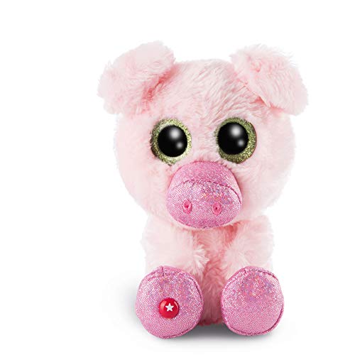NICI 46629 GLUBSCHIS Kuscheltier Schwein Zuzumi 15cm, Flauschiges Plüschtier mit großen Glitzeraugen, süßes Stofftier für Kinder und Kuscheltierliebhaber, pink-rosa von NICI