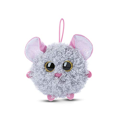 NICI 46876 NICIdoos BallBies Maus mit Loop 9 cm – Kuscheltier Maus für Kinder & Erwachsene ab 3 Jahren – Flauschiges Schmusetier mit großen Glitzeraugen zum Spielen, Sammeln & Kuscheln von NICI