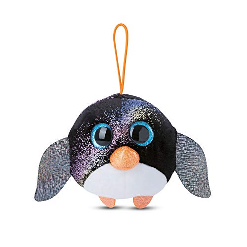NICI 46878 NICIdoos BallBies Pinguin mit Loop 9 cm – Kuscheltier Pinguin für Kinder & Erwachsene ab 3 Jahren – Gemütliches Schmusetier mit großen Glitzeraugen zum Spielen, Sammeln & Kuscheln von NICI