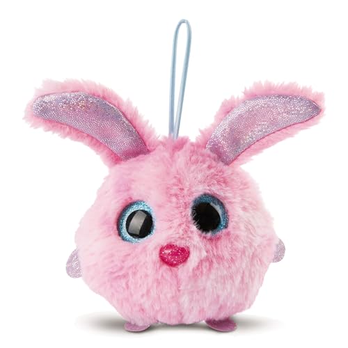 NICI 46879 NICIdoos BallBies Hase mit Loop 9 cm – Kuscheltier Hase für Kinder & Erwachsene ab 3 Jahren – Flauschiges Schmusetier mit großen Glitzeraugen zum Spielen, Sammeln & Kuscheln von NICI
