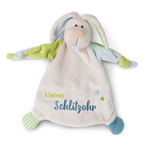 NICI Schmusetuch Hase Kleines Schlitzohr 25x25 cm – Schnuffeltuch ab 0+ Monaten – Kuscheltuch für Babys & Kleinkinder – Baby Kuscheltier/Schnuffeltuch – Schmusetuch für Mädchen & Jungen von NICI