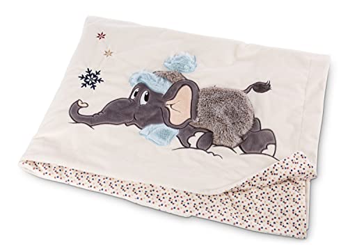 NICI 47296 Kuscheldecke Elefant 140 x 175cm – Kuscheldecke für Babys & Kinder – Flauschige Plüschdecke mit Wintermotiv I Warme Decke Mädchen & Jungen – Winter Flauschdecke/Sofadecke, 140 x 175 cm von NICI