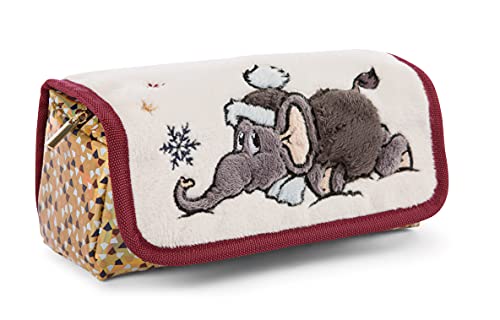 NICI 47303 Mäppchen zum Rollen Elefant, 19x7x7cm Winterkollektion, Cartoon, beige/bunt von NICI