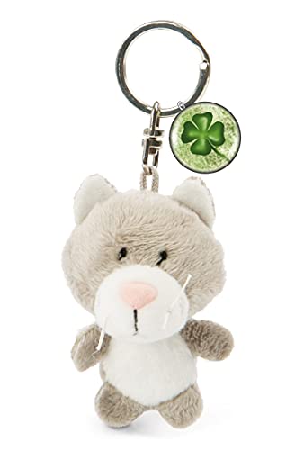NICI 47530 Schlüsselanhänger graue Katze Plüsch 7cm Kleeblatt Glücksklee, Grau/Weiß NICI 47530 Schlüsselanhänger graue Katze Plüsch 7cm Kleeblatt Glücksklee, Grau/Weiß von NICI