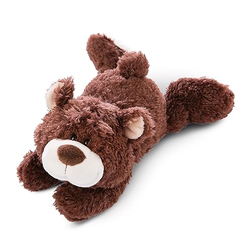 NICI Kuscheltier Bär liegend 30 cm – Nachhaltiges Plüschtier für Mädchen, Jungen & Babys – Flauschiges Stofftier zum Spielen, Sammeln & Kuscheln – Gemütliches Schmusetier, Kakaobraun von NICI