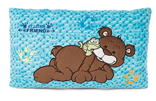 NICI Kuschelkissen Bär und Frosch – Nachhaltiges Kuscheltierkissen für Mädchen, Jungen & Babys – Flauschiges, rechteckiges Stofftierkissen, 43 x 25cm, Blau NICI Kuschelkissen Bär und Frosch – Nachhaltiges Kuscheltierkissen für Mädchen, Jungen & Babys – Flauschiges, rechteckiges Stofftierkissen, 43 x 25cm, Blau von NICI