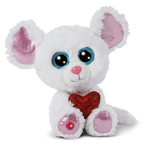 NICI Glubschis:Das Original –Glubschis Maus Luvi Nubi 15cm I sitzendes Plüschtier mit großen Glitzeraugen I Schmusetier für Kuscheltierliebhaber–47880 von NICI
