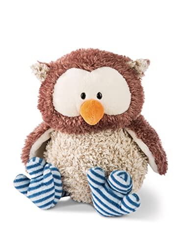 NICI 48078 Kuscheltier Eule Oscar 35cm mit drehbarem Kopf, BRAUN, 35 cm von NICI