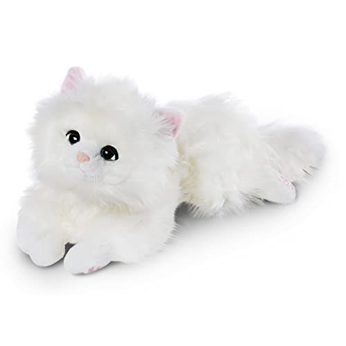 NICI Kuscheltier Katze Meowlina 45 cm liegend I weiße Plüschtier I Flauschige Spielzeug Katze I Stofftier für Kuscheltierliebhaber – 48091 von NICI