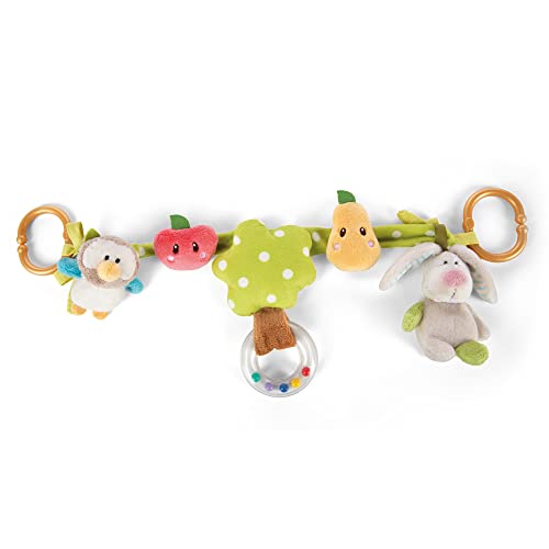 NICI 48512 Owl Kinderwagenkette Hase und Eule 40cm mit 5 Figuren zum Aufhängen, BUNT, S von NICI