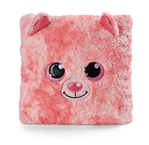 NICI 48587 Kissen GLUBSCHIS 30x30cm pink figürlich-Flauschiges Kuscheltierkissen für Jungen, Mädchen, Babys und Kuscheltierliebhaber – ideal für Zuhause, Kindergarten oder unterwegs, Katze Dreamie von NICI