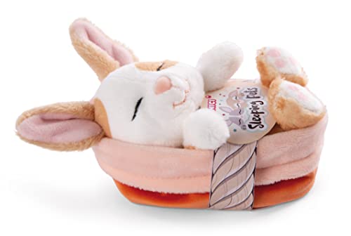 NICI Kuscheltier Hase karamell gepunktet 12 cm – Stofftier aus weichem Plüsch, niedliches Plüschtier im Körbchen zum Kuscheln und Spielen, für Kinder & Erwachsene, 48707, tolle Geschenkidee von NICI