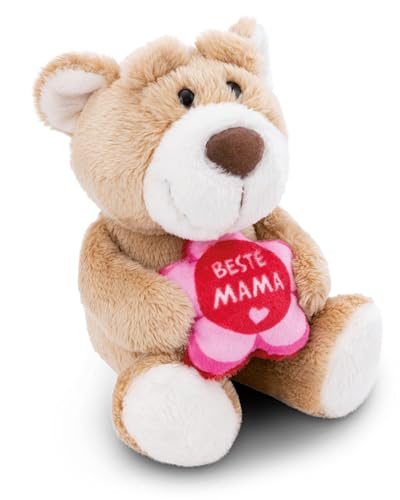 NICI Kuscheltier Bär BESTE MAMA 15cm I Teddybär mit Blume in Pink-Rot I Plüschtier für Schmusetierliebhaber I Stofftier aus nachhaltiger Produktion – 48829 von NICI