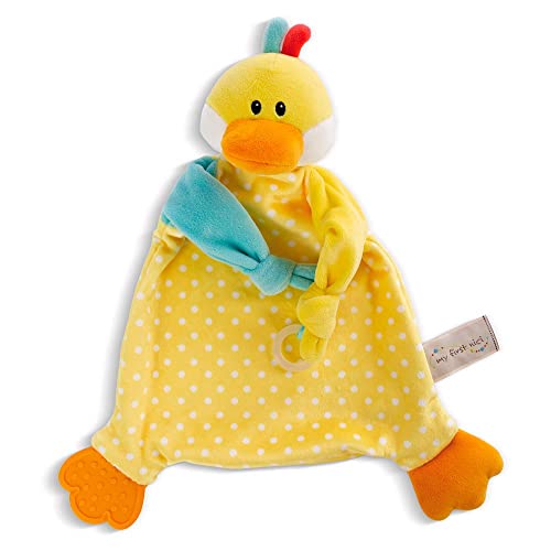 NICI Schmusetuch Ente 25 x 25 cm – niedliches Schnuffeltuch ab 0 + Monaten, Kuscheltuch für Mädchen, Jungen & Babys, 48890, tolle Geschenkidee, beige, Einfarbig von NICI