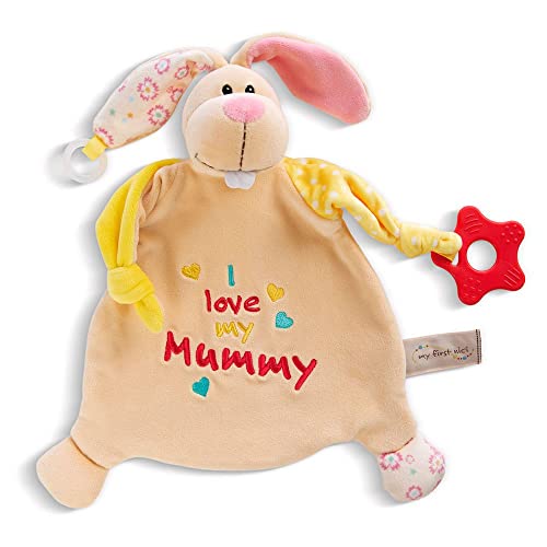 NICI Schmusetuch Hase 25 x 25 cm – niedliches Schnuffeltuch ab 0 + Monaten, Kuscheltuch für Mädchen, Jungen & Babys, 48891, tolle Geschenkidee, beige von NICI