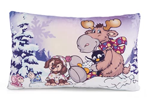 NICI 49330 Kissen Cosy Winter 43x25cm lila-Nachhaltiges Flauschiges Kuschelkissen für Jungen, Mädchen, Babys und Kuscheltierliebhaber – ideal für Zuhause, Kindergarten oder unterwegs von NICI