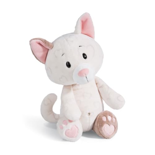 NICI Kuscheltier Love Katze Herzig 25 cm – niedliches Stofftier aus weichem Plüsch zum Kuscheln und Spielen, Plüschtier für Kinder & Erwachsene, 49408, tolle Geschenkidee, beige, 25cm von NICI