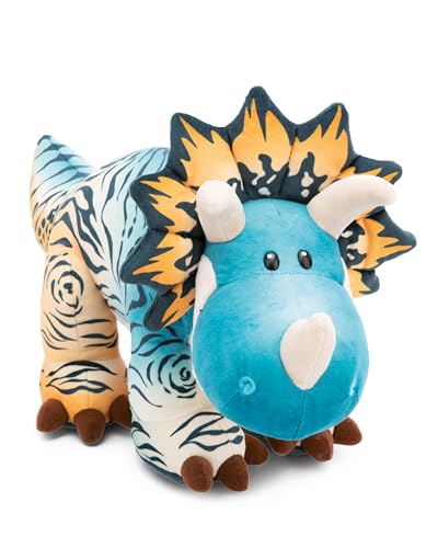 NICI 49468 Kuscheltier Dino Cerastupsy 40cm stehend blau-Nachhaltiges Stofftier aus weichem Plüsch, niedliches Plüschtier zum Kuscheln und Spielen, für Kinder & Erwachsene-tolle Geschenkidee von NICI