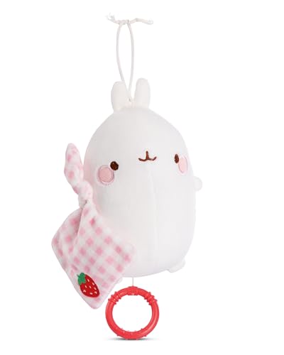 NICI 49475 Spieluhr MOLANG 15cm weiß-Kuscheltier für Babys und Kleinkinder zum Greifen, Knuddeln, Entdecken und Einschlafen von NICI