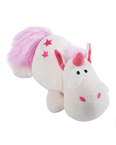 NICI Einhorn Theodor Soft 35cm I Liegendes Einhorn Kuscheltier mit großen Kulleraugen I Einhorn Plüschtier für Schmusetierliebhaber I Stofftier – 49487, Rosa von NICI