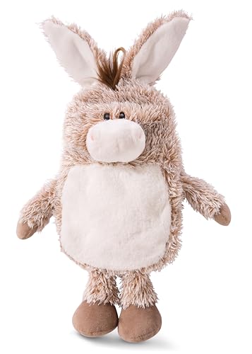 NICI 49648 Esel 350ml 34cm figürlich grau-2 in 1-Weiches Kuscheltier & Wärmflasche für Mädchen & Jungen-Plüschtier Bettflasche ab 10 Monate von NICI