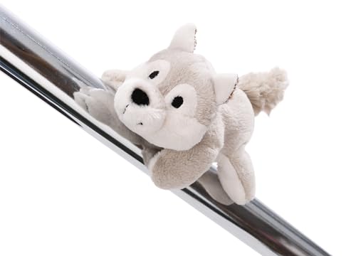MagNICI Wolf Winny 12cm grau - Kuscheltier mit Magnet – Magnettier für Kühlschrank, Tafel, Metall & vieles mehr von NICI