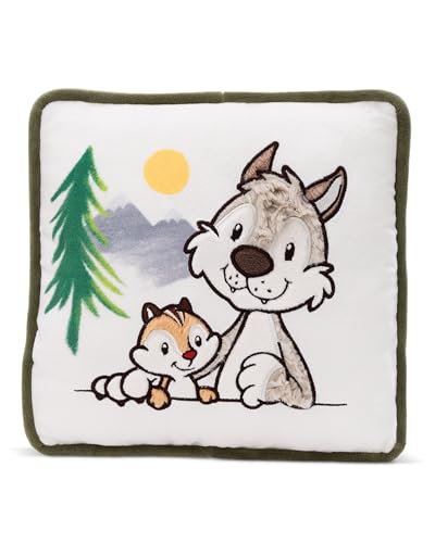 NICI Forest Friends Kinder Kissen Wolf Winny & Streifenhörnchen JoJo 25x25cm - Kleines Kuschelkissen flauschig, Für Mädchen, Jungen & Erwachsene – 49955 NICI Forest Friends Kinder Kissen Wolf Winny & Streifenhörnchen JoJo 25x25cm - Kleines Kuschelkissen flauschig, Für Mädchen, Jungen & Erwachsene – 49955 von NICI