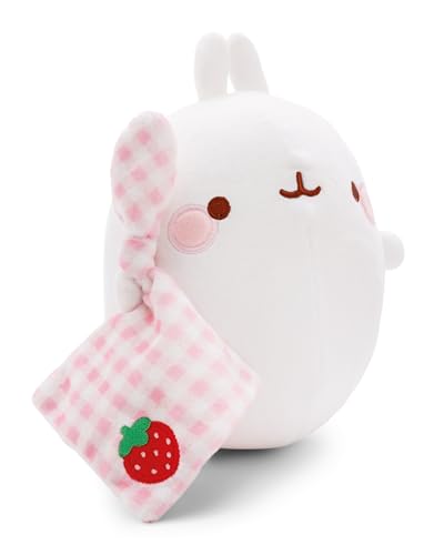 NICI 49958 MOLANG mit Schmusetuch 20cm weiß-Kuscheltier für Babys und Kleinkinder zum Greifen, Knuddeln, Entdecken und Einschlafen von NICI