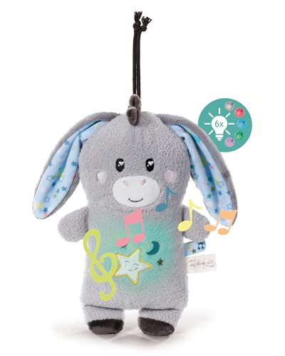 NICI Baby Einschlafhilfe Kuscheltier Esel Littledoo 25cm multifunktional in Geschenkbox - grau - Plüschtier für Babys und Kleinkinder zum Greifen, Knuddeln, Entdecken und Einschlafen - 61614 von NICI