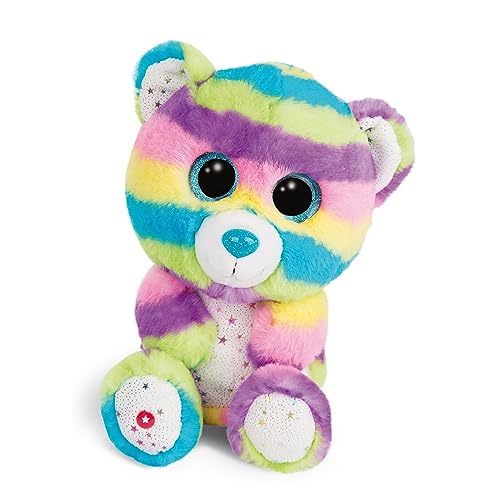 NICI Glubschis: Das Original – Glubschis Bär Captain Cool 25 cm – Kuscheltier Teddy-Bär mit großen Augen – Flauschiges Plüschtier mit großen Glitzeraugen – Schmusetier für Kuscheltierliebhaber – 46321 von NICI