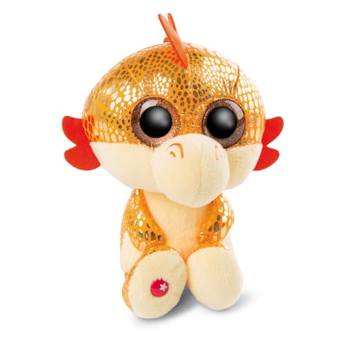 NICI Glubschis: Das Original – Glubschis Drache Yo-Yo 15 cm – Kuscheltier Drache mit großen Augen – Flauschiges Plüschtier mit Glitzeraugen – Schmusetier für Kuscheltierliebhaber, orange von NICI