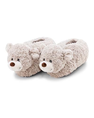 NICI Hausschuhe Bär Finni Gr. 36-39 (M) - grau - Warme Kuscheltier Hausschuhe für Jungen und Mädchen, Tier-Schuhe mit Anti-Rutsch Sohle, Slippers | 62332 von NICI