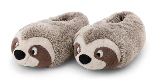NICI Hausschuhe Faultier Izzy Icetumbler 36-39 (M) - beige - Warme Kuscheltier Hausschuhe aus Plüsch für Kinder und Erwachsene, Tier-Schuhe mit Anti-Rutsch Sohle, Slippers | 62451 von NICI