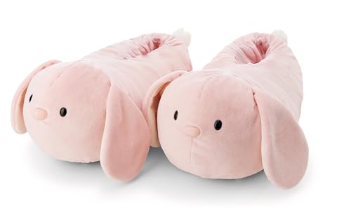 NICI Hausschuhe mymochi Hase Pibu 36-39 (M) - pink - Warme Kuscheltier Hausschuhe aus Plüsch für Kinder und Erwachsene, Tier-Schuhe mit Anti-Rutsch Sohle, Slippers | 62350 von NICI