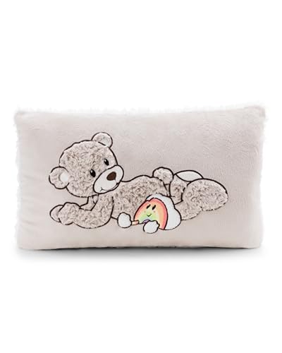 NICI Kissen Bär Finni 43x25cm - grau - Flauschiges Kuscheltierkissen für Jungen, Mädchen, Babys und Kuscheltierliebhaber, ideal für Zuhause, Kindergarten oder unterwegs | 62334 von NICI