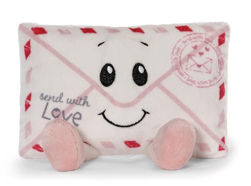 NICI Kuschelfigur Love Brief 15x10cm - weiß - Weiches Plüschbrief – niedliches Stofffigur zum Kuscheln & Spielen – tolle Geschenkidee für Kinder & Erwachsene | 62627 von NICI