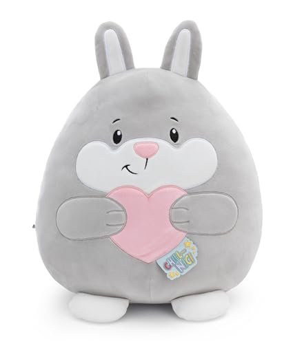 NICI Kuscheltier Chill Hase mit Herz 20cm - grau - Stofftier aus weichem Plüsch, niedliches Plüschtier zum Kuscheln und Spielen, für Kinder & Erwachsene, tolle Geschenkidee | 61794 NICI Kuscheltier Chill Hase mit Herz 20cm - grau - Stofftier aus weichem Plüsch, niedliches Plüschtier zum Kuscheln und Spielen, für Kinder & Erwachsene, tolle Geschenkidee | 61794 von NICI