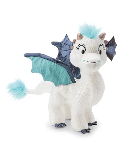 NICI Kuscheltier Drache Zafura 35cm - weiß - Softer Plüsch mit Glitzer-Effekt, Weiches Stofftier zum Kuscheln & Spielen für Kinder & Erwachsene - 62425 von NICI